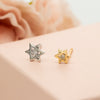 Star of David Diamond Stud Earrings | Magen David Jewelry