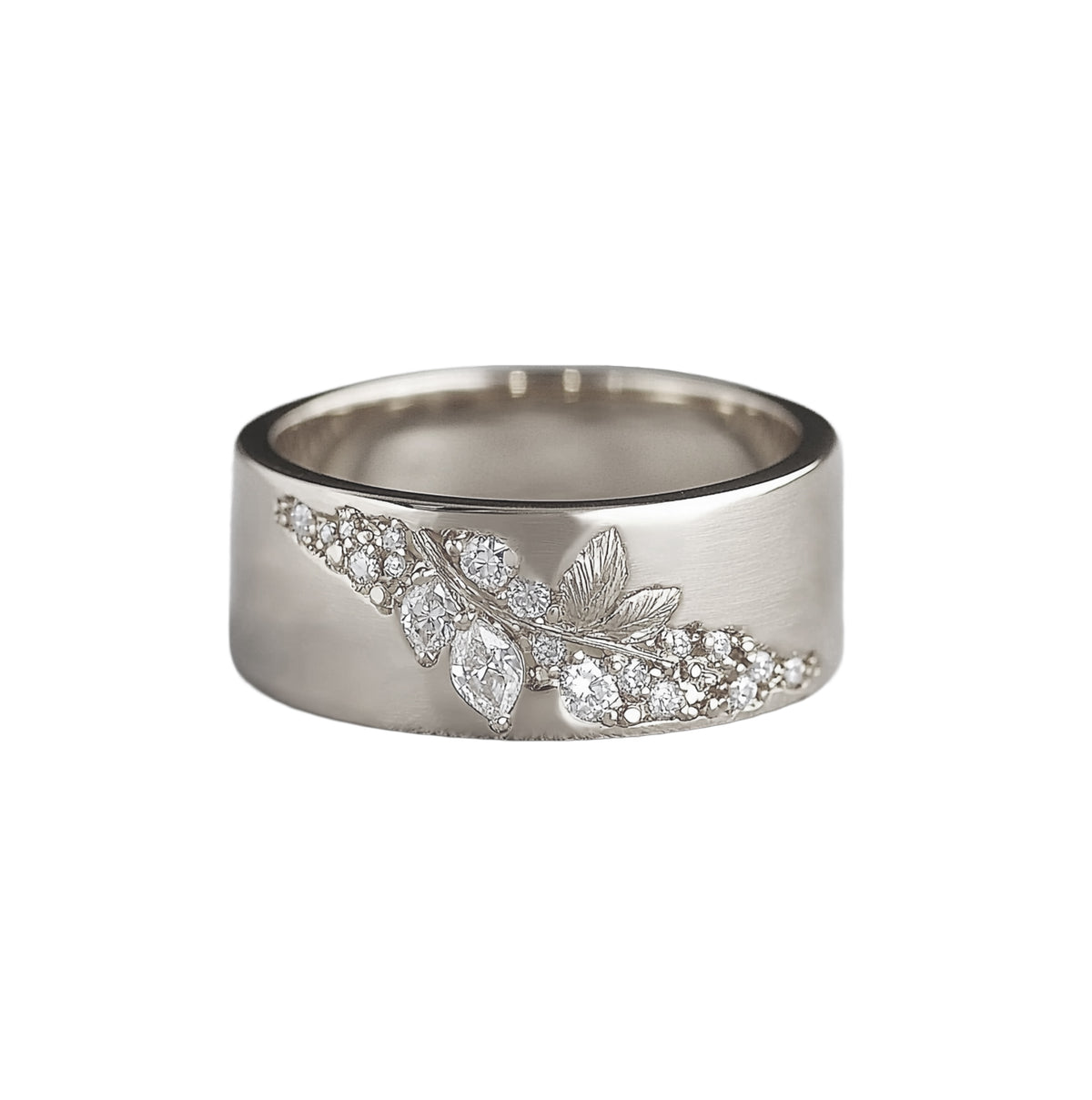 Radiant Vine Diamond Band