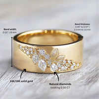 Radiant Vine Diamond Band