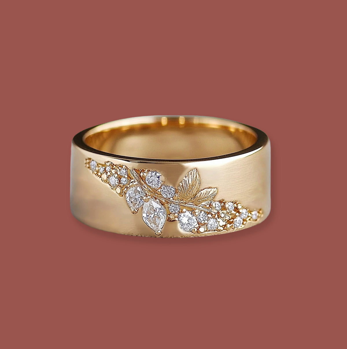 Radiant Vine Diamond Band