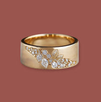 Radiant Vine Diamond Band