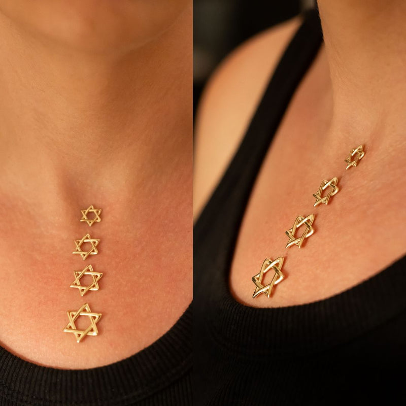 Rounded Star of David Pendant Necklace | Magen David Jewelry