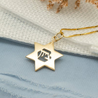 ZION Star_of_David pendant Necklace for men, ציון