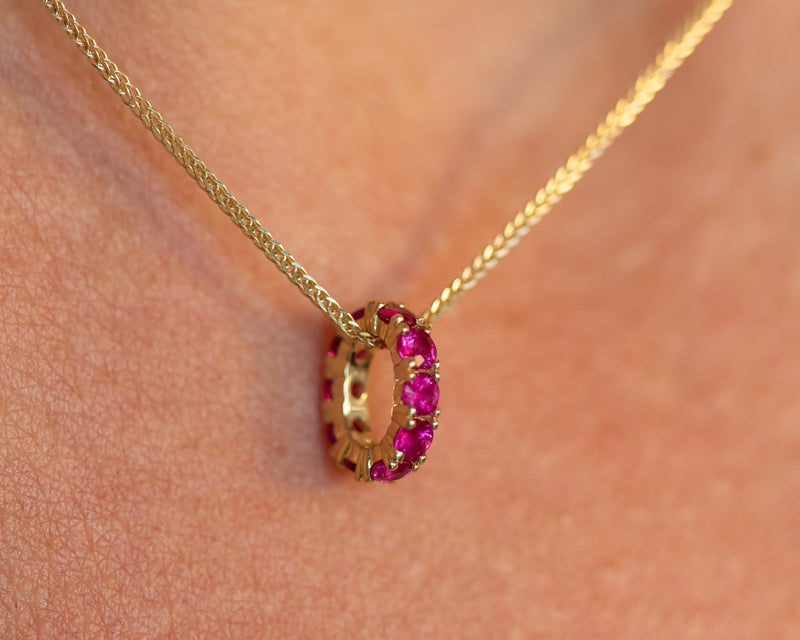 Ruby Charm Necklace - Birthstones Beads Collection