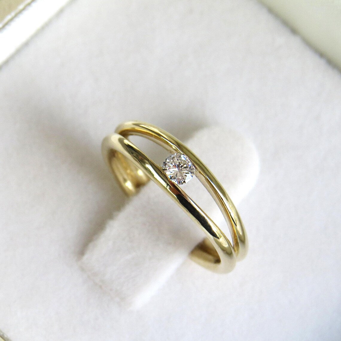 Split Shank Diamond Ring
