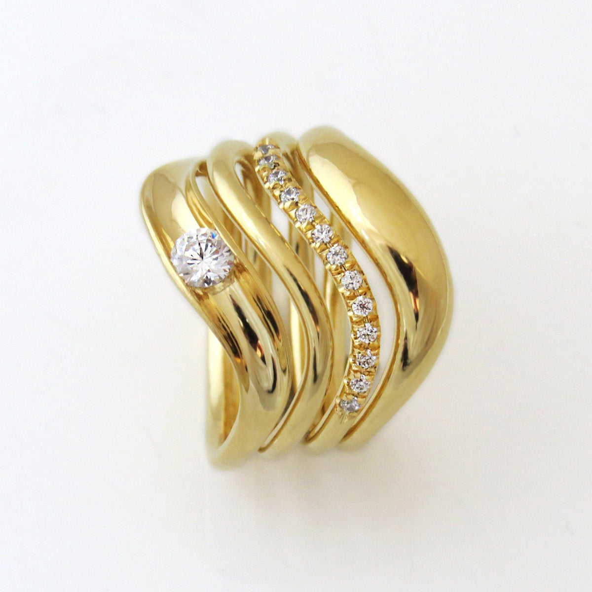 Wedding Ring Set, Bridal Rings, Diamond Engagement Ring Set, 14k gold Diamond Women Wedding Ring