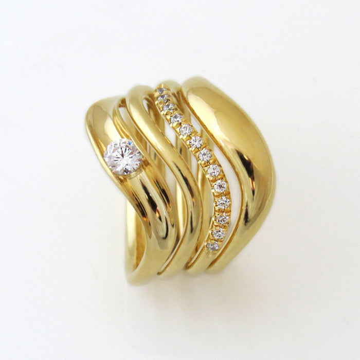 Wedding Ring Set, Bridal Rings, Diamond Engagement Ring Set, 14k gold Diamond Women Wedding Ring