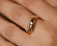 Wedding Ring Set, Bridal Rings, Diamond Engagement Ring Set, 14k gold Diamond Women Wedding Ring