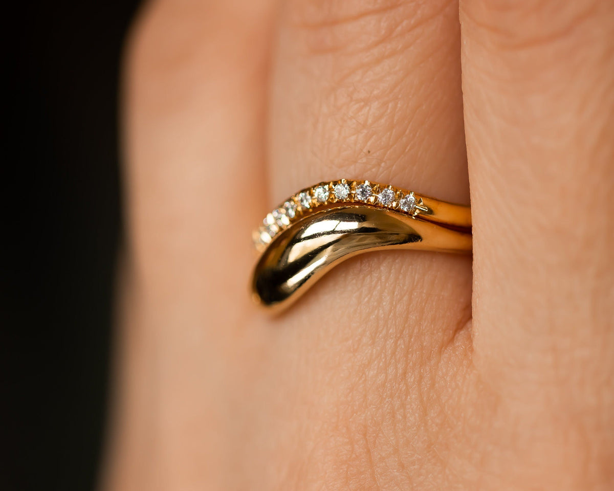 Wedding Ring Set, Bridal Rings, Diamond Engagement Ring Set, 14k gold Diamond Women Wedding Ring