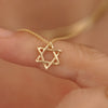 Rounded Star of David Pendant Necklace - Magen David Jewelry