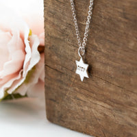 Yahweh Magen David Pendant, 14K Gold Star of David, Jehovah Necklace, Star Of David with Hebrew יהוה Engraving YHWH Pendant Yahua Jewish God
