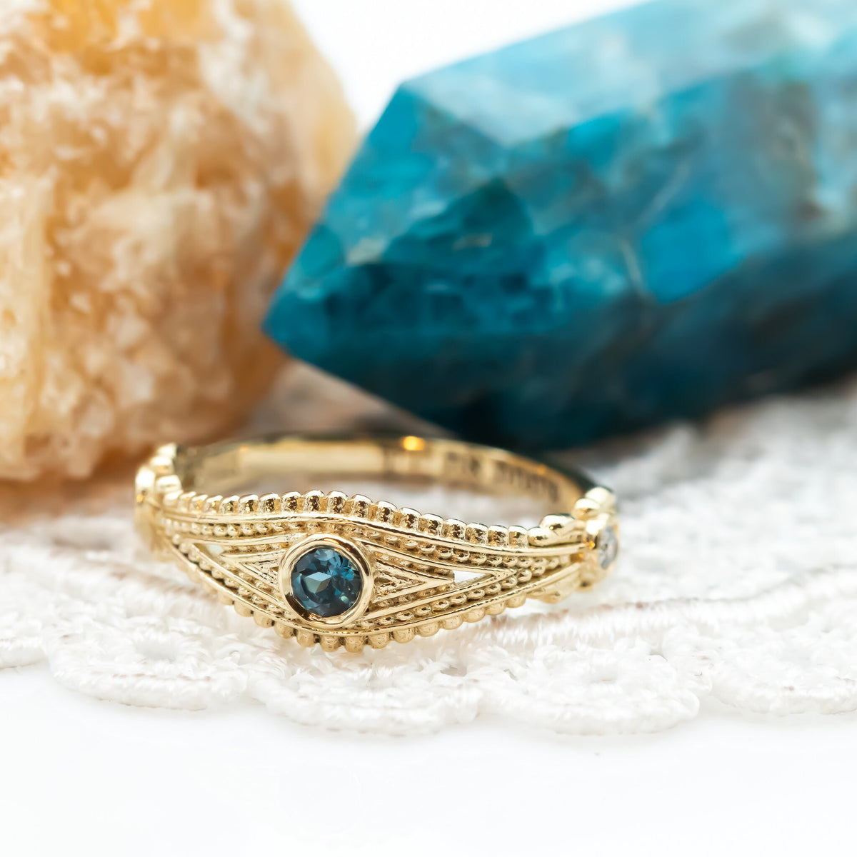 Evil Eye Diamond Sapphire Necklace, 14k Gold Evil Eye Diamond Necklace Charm, Evil Eye Diamond Pendant Necklace