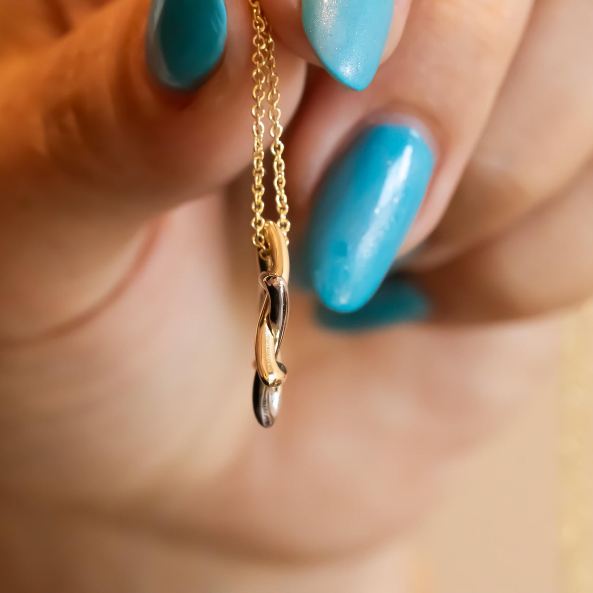 Magen David Pendant Necklace, 14K Gold Rounded Star of David Necklace, Jewish Star Of David, Two-tone Star of David, Magen David Jewelry