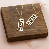 Gold Name Necklace, 14K Gold Jewish Name Pendant Necklace, Custom Hebrew Name Bat Mitzvah or Birthday Gift Personalized Hebrew Name Necklace
