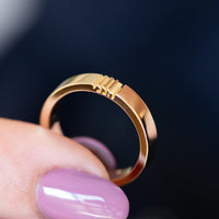 HINENI Ring - Hebrew Here I Am Ring, Solid 14K Gold Hineni / הנני word Ring Band, Hebrew Ring, Jewish Wedding Gift, Symbolic Ring.
14k gold Hineni ring engraved with הנני – a minimalist, meaningful Hebrew ring symbolizing presence, faith, and love. Handmade Jewish jewelry.
