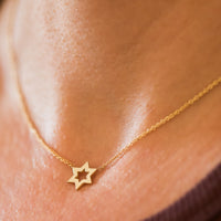 Minimalist Star of David Necklace