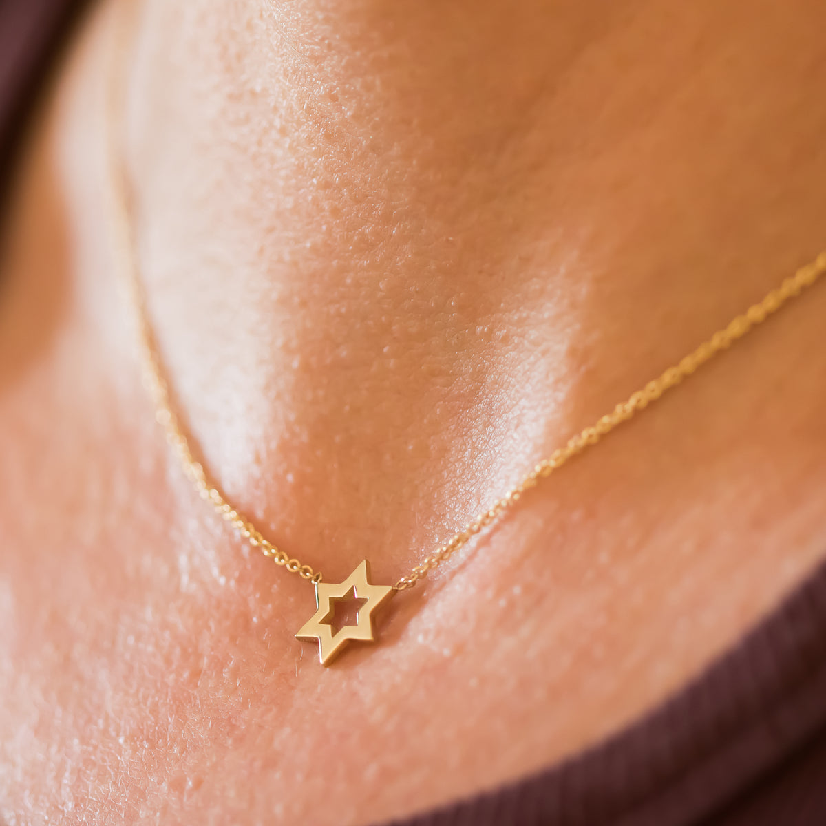 Minimalist Star of David Necklace