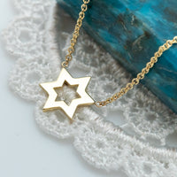 Minimalist Star of David Necklace