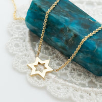 Minimalist Star of David Necklace