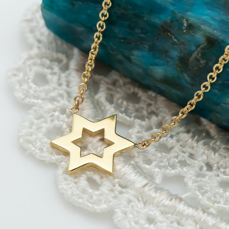 Minimalist Star of David Necklace