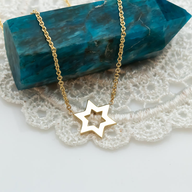 Minimalist Star of David Necklace