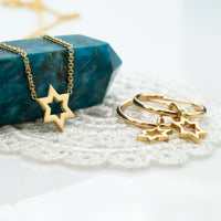 Minimalist Star of David Necklace