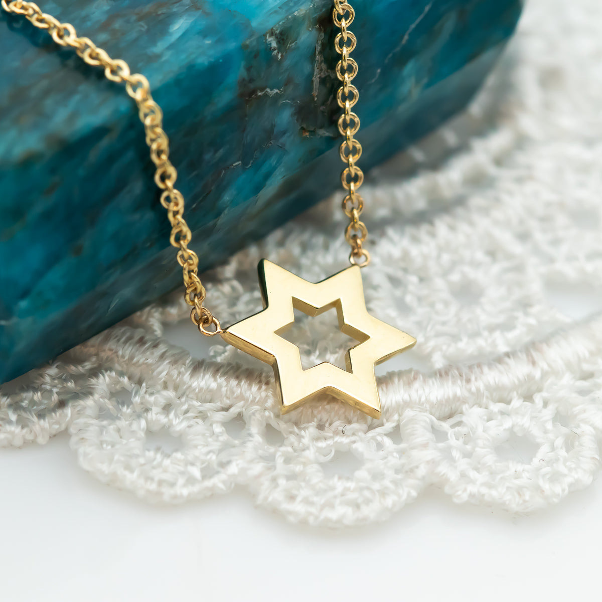 Minimalist Star of David Necklace