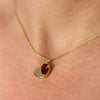 Garnet Heart Pendant Necklace