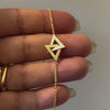 Intertwined Triangles Necklace