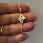 Intertwined Triangles Necklace