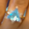 Swiss Blue & White Topaz Star of David Ring