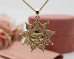 Spinning Sun Pendant Necklace - Kinetic Pendant