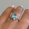 Blue & White Star of David Gemstone Ring