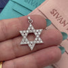 Big Diamond Star of David Pendant Necklace