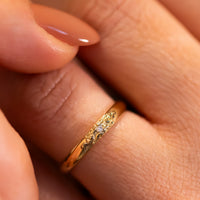 Lace Gold Ring, 14K Gold Delicate Solid Gold Ring, Diamond Wedding Band for Her, Antique Vintage Style Ring, Gold Stacking Ring, Scroll Ring
