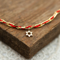 Paper-clip Bracelet with Star of David Charm | Jerusalem Day
