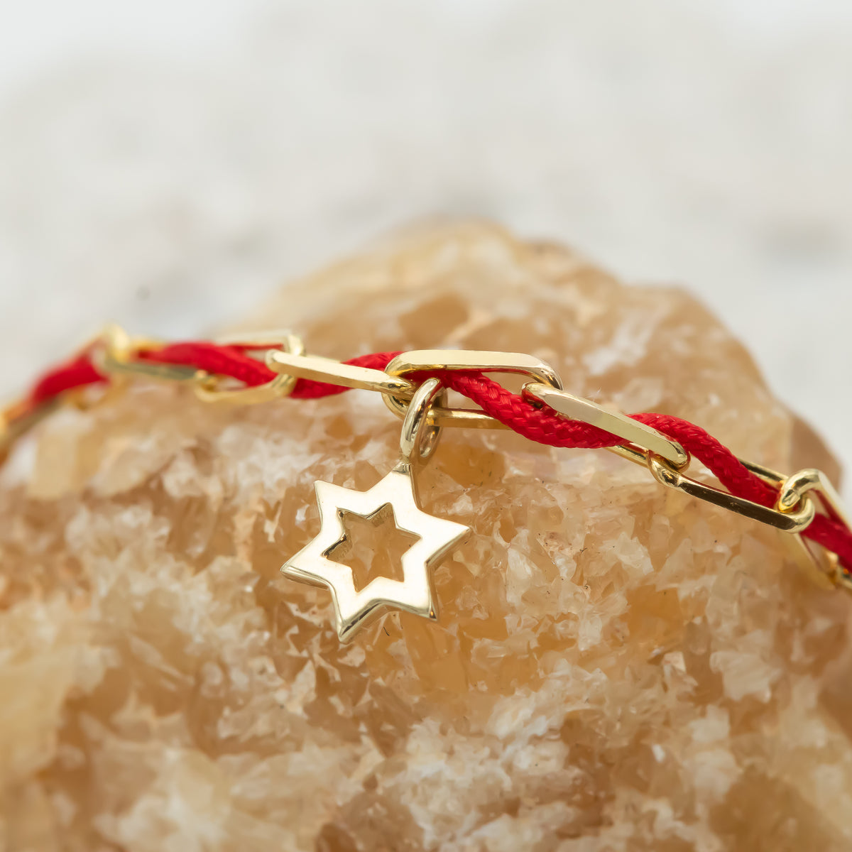 Paper-clip Bracelet with Star of David Charm | Jerusalem Day