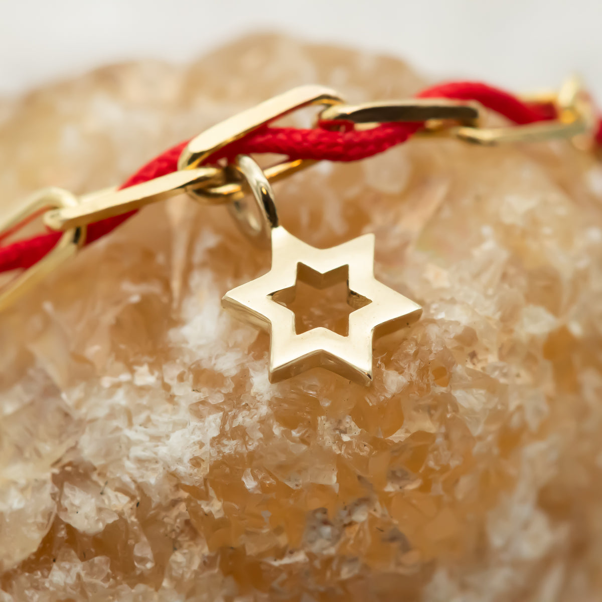 Paper-clip Bracelet with Star of David Charm | Jerusalem Day