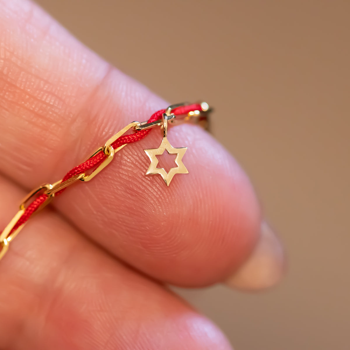 Paper-clip Bracelet with Star of David Charm | Jerusalem Day
