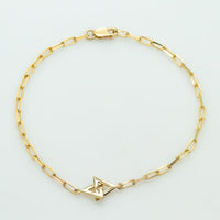 14K gold Jewish bracelet with interlocking triangles