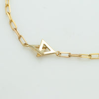 14K gold Jewish bracelet with interlocking triangles