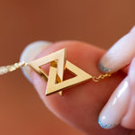 Intertwined Triangles Necklace