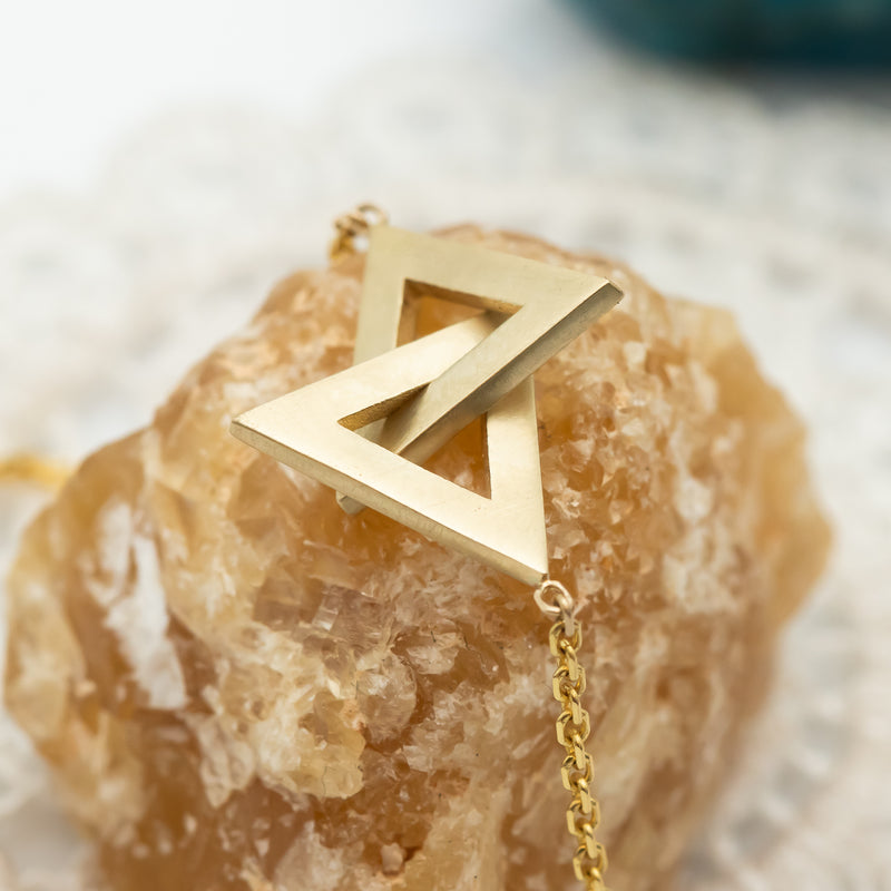 Intertwined Triangles Necklace