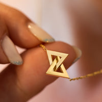 Intertwined Triangles Necklace