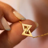 Intertwined Triangles Necklace