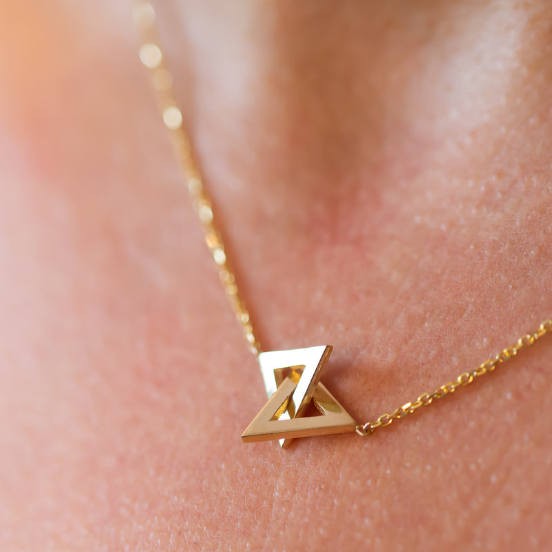 Intertwined Triangles Necklace