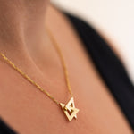 Intertwined Triangles Necklace