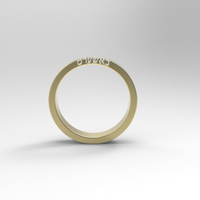 BASHERT Gold Ring - 14K Gold band, Hebrew Word, Jewish Jewelry, Jewish Wedding Gift, Symbolic Unique Gold ring, Secret engraving באשערט