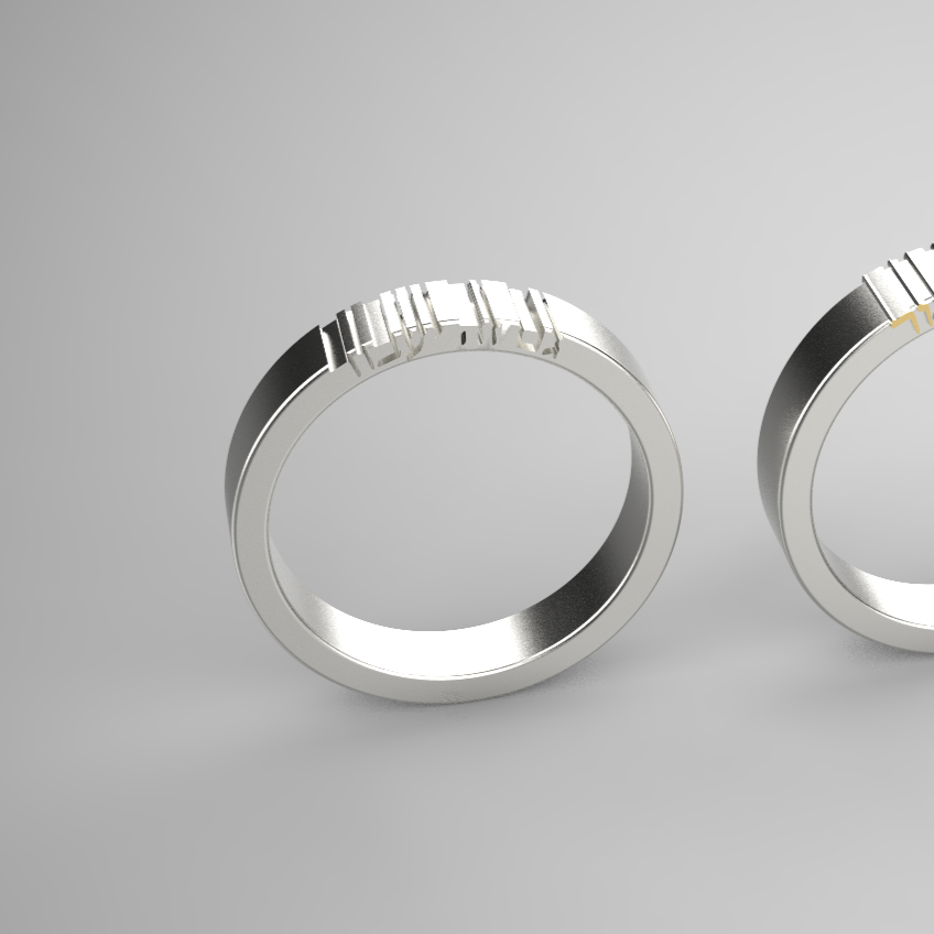 'This Too Shall Pass' Hollow Lettes Ring - גם זה יעבור | Gam Ze Yaavor