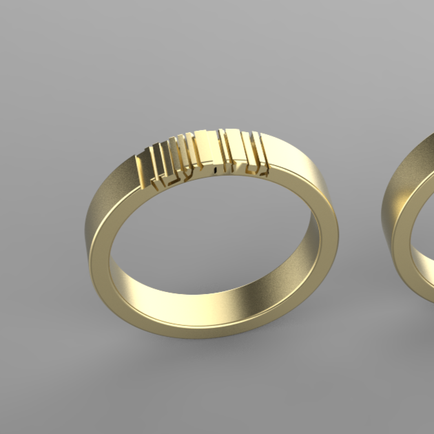 'This Too Shall Pass' Hollow Lettes Ring - גם זה יעבור | Gam Ze Yaavor
